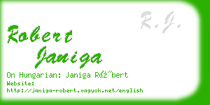 robert janiga business card